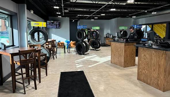 Modernt showroom hos GL Däck
